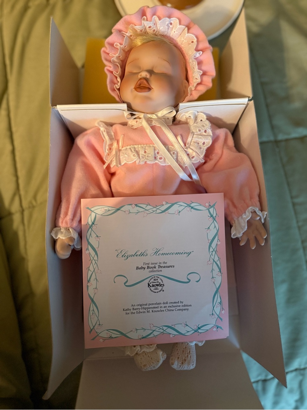 Elizabeth Homecoming Baby Book Treasures Porcelain Baby Doll